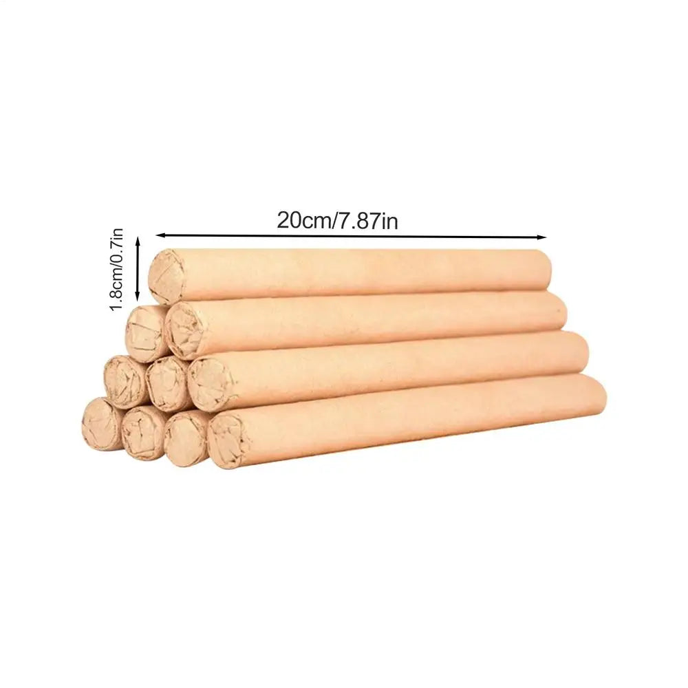 10Pcs/set Handmade Moxibustion Sticks With Base Anti-Fly Aromatherapy Moxa Stick For Odor Removal Fly Repeller