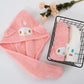 Cute Women Hair Drying Hat Quick-dry Microfiber Hair Towel Cap Hat Bath Hat Solid Towel Cap Super Absorption Hair Dry Cap