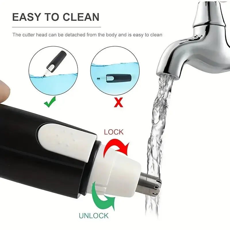 Electric Nose & Ear Hair Trimmer Kit – Multi-Use Grooming Tool for Men & Women