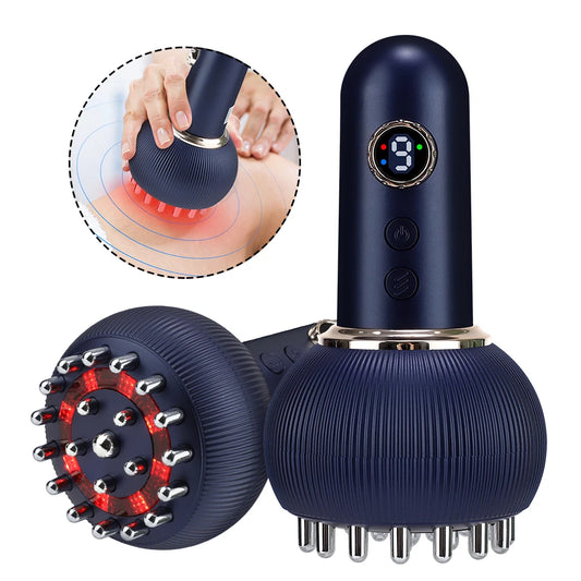 Intelligent Electric Meridian Brush Red Light Therapy Hot Compress Cellulite Massager Household Scraping and Cupping Device