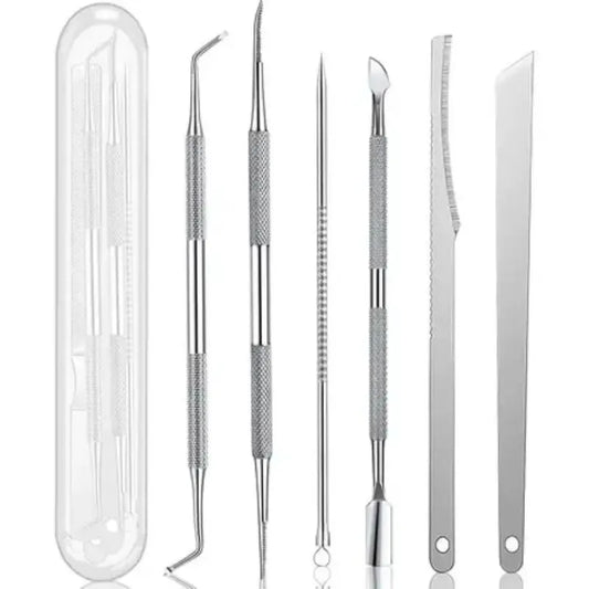 6-Piece Stainless Steel Manicure & Pedicure Knife Set
