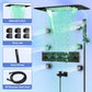 Luxury Full Body LED Music Shower System with Body Jets Thermostatic Control Waterfall Rain Handheld Faucet Bluetooth Smart