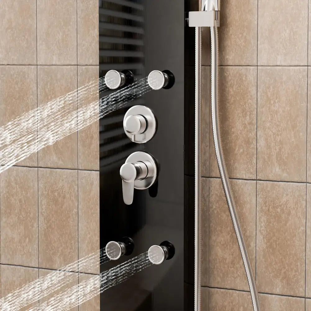 Easy Temperature Control Anti-limescale Bath Screen Shower Head Set, Gentle And Rain-like Spray Handheld Shower
